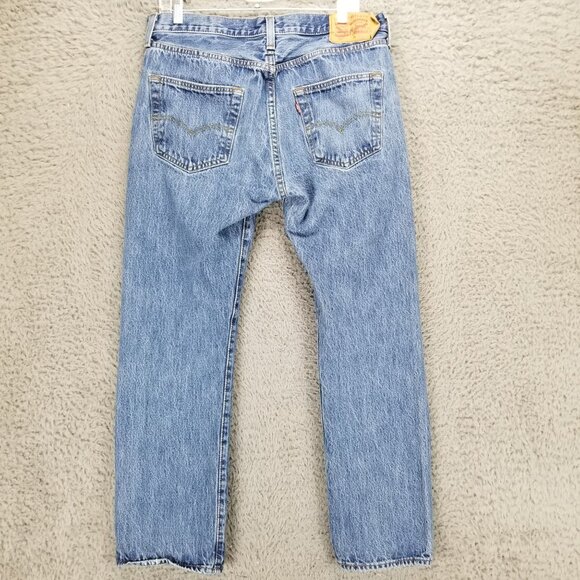 Levi's Other - Levis Jeans Mens 34x30 Blue 501 Cotton Denim Button Fly Classic Straight